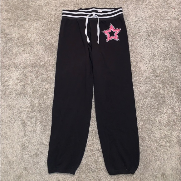 Justice Girl Black & Pink Dance Sweatpants size 16 - Picture 3 of 8